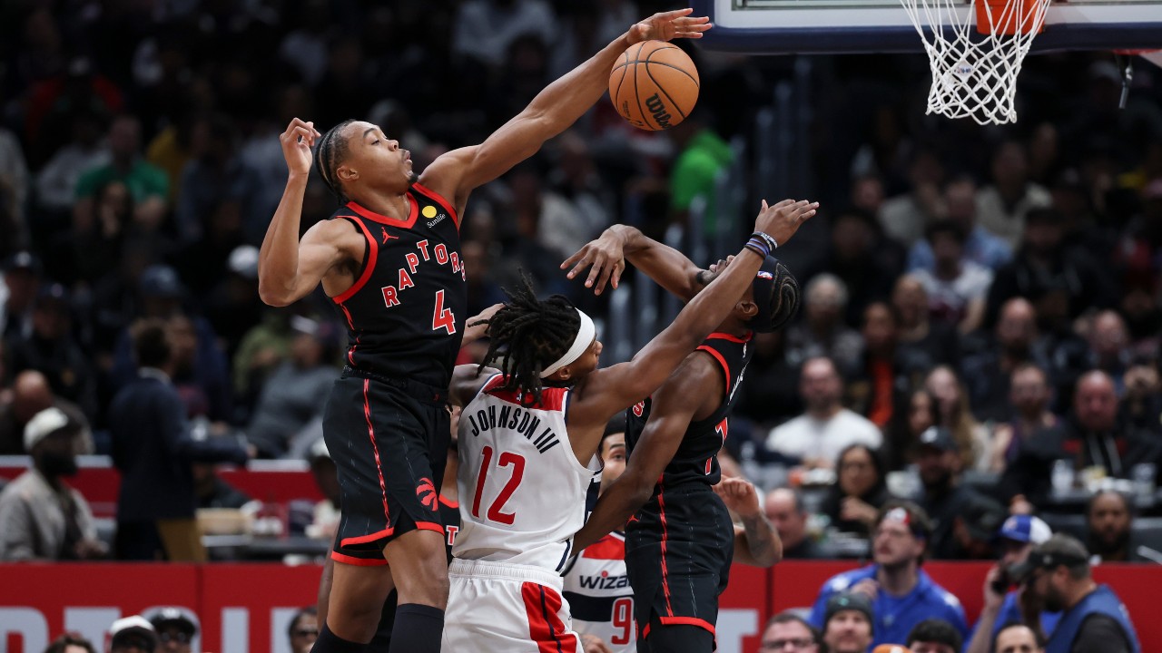 Raptors play bigger than their size to overcome towering Wizards